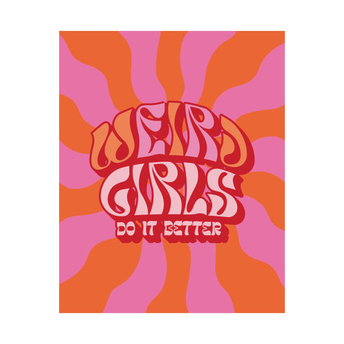 Weird Girls Retro Poster